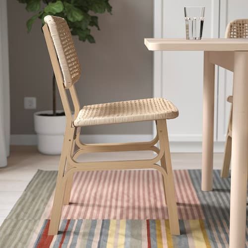 Silla de comedor voxlov de Ikea de bambú
